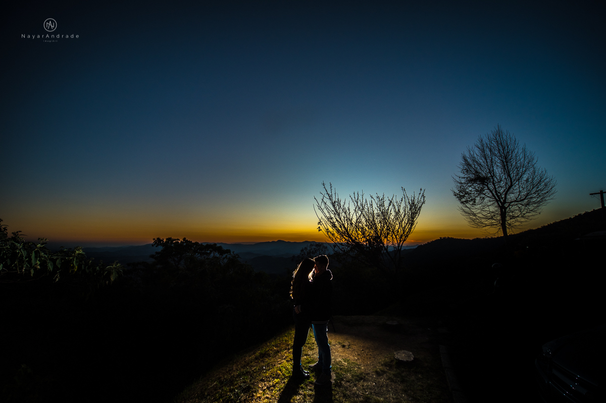 Ensaio casal apaixonado em Campos do Jordão Pôr do Sol