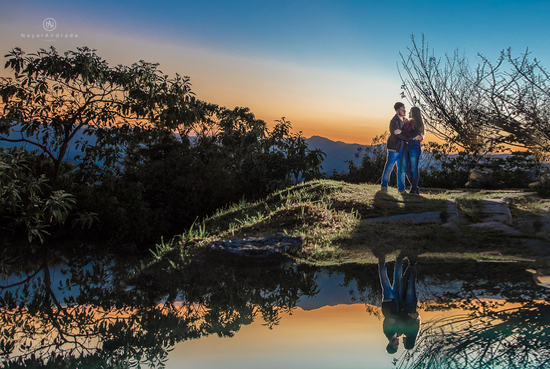 Ensaio casal apaixonado em Campos do Jordão Pôr do Sol
