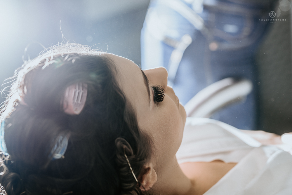 fotografia de making of da noiva feito no salao de beleza unite em santosw