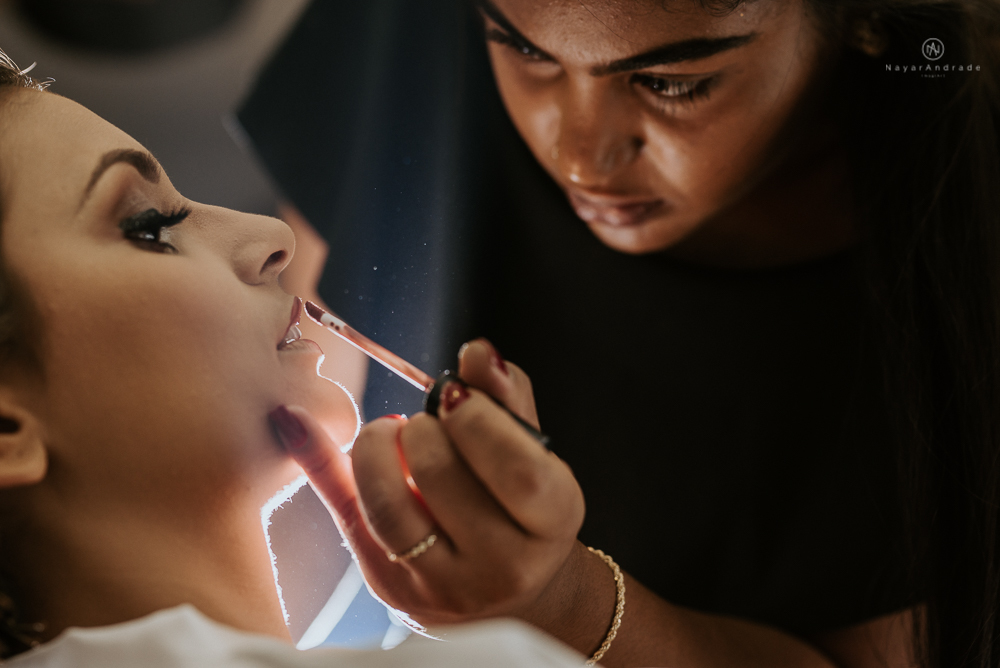 fotografia de making of da noiva feito no salao de beleza unite em santosw