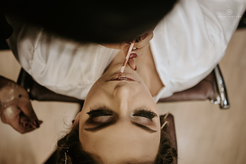 fotografia de making of da noiva feito no salao de beleza unite em santosw