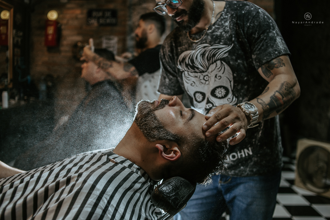 making of de noivo em barbearia fotos artisticas na barbearia santista