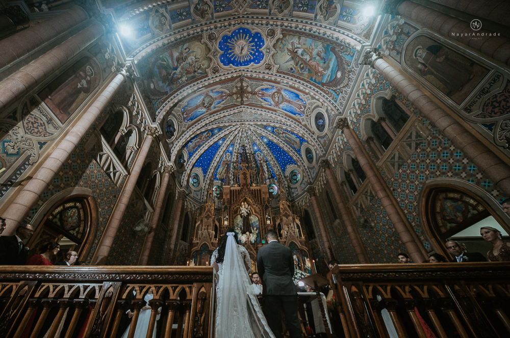 casamento realizado na basilica do embare em santos