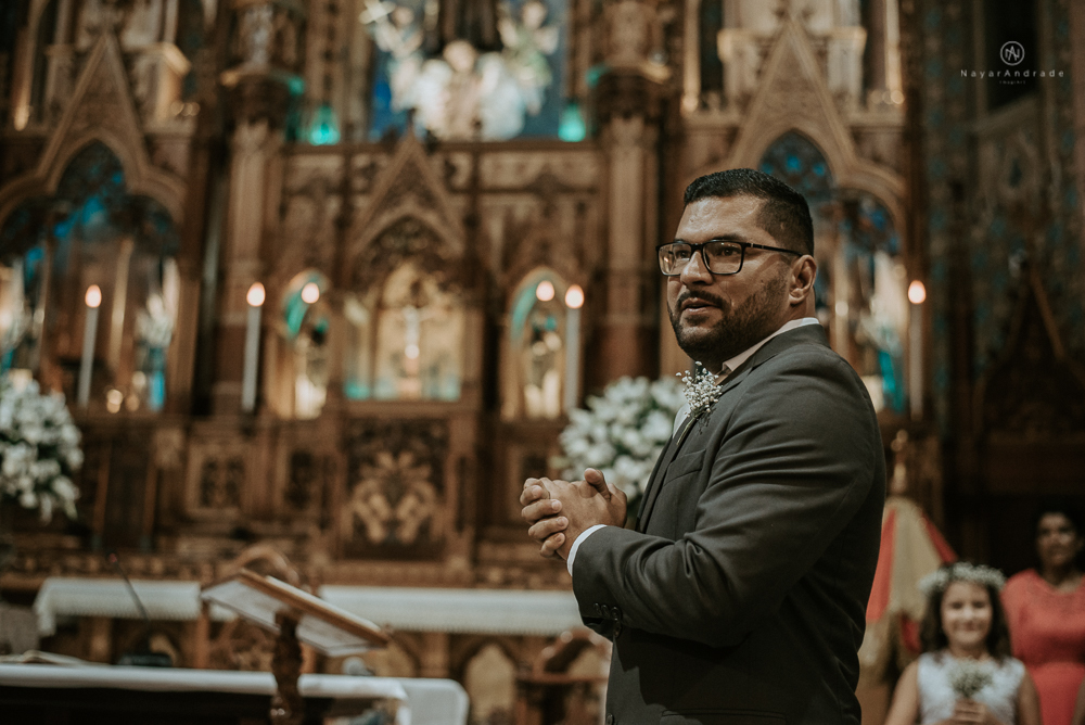 casamento realizado na basilica do embare em santos