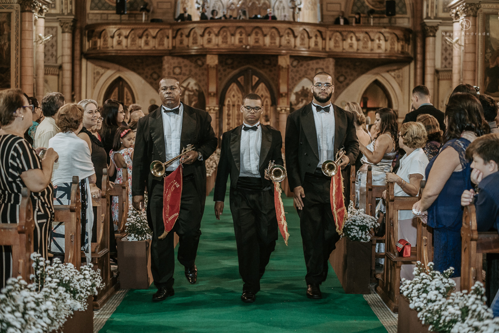 casamento realizado na basilica do embare em santos