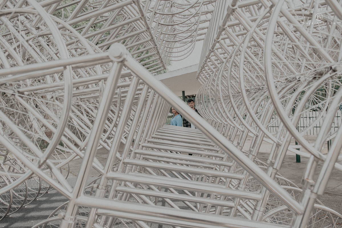ensaio romantido pre wedding de casal no parque do ibirapuera em sao paulo em um fim de tarde com a fotografa nayara andrade de santos