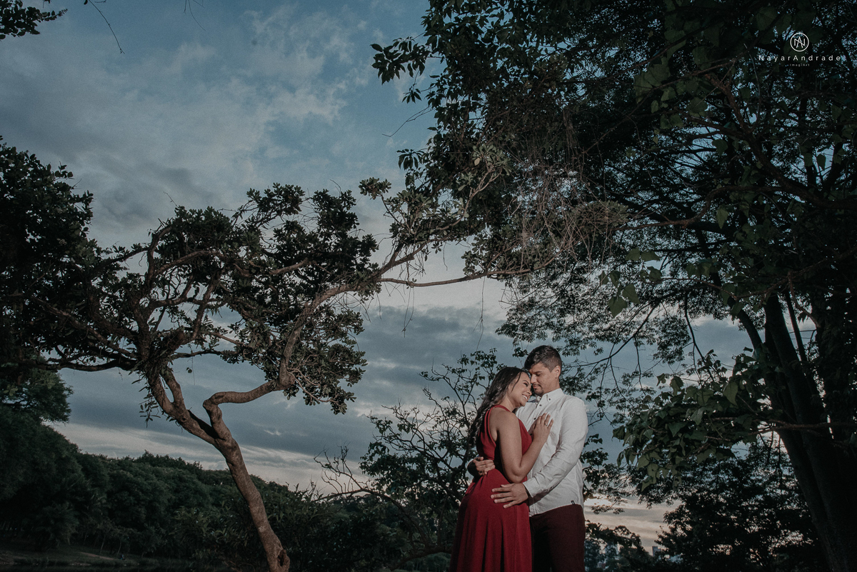 ensaio romantido pre wedding de casal no parque do ibirapuera em sao paulo em um fim de tarde com a fotografa nayara andrade de santos