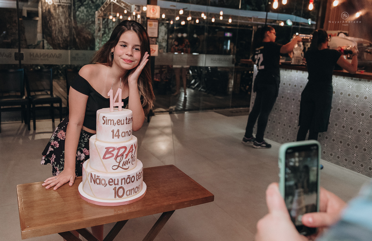 aniversario da Luara Fonseca festa de 14 anos em santos da blogueira mais amada da regiao no savana restaurante com fotografia de nayara andrade