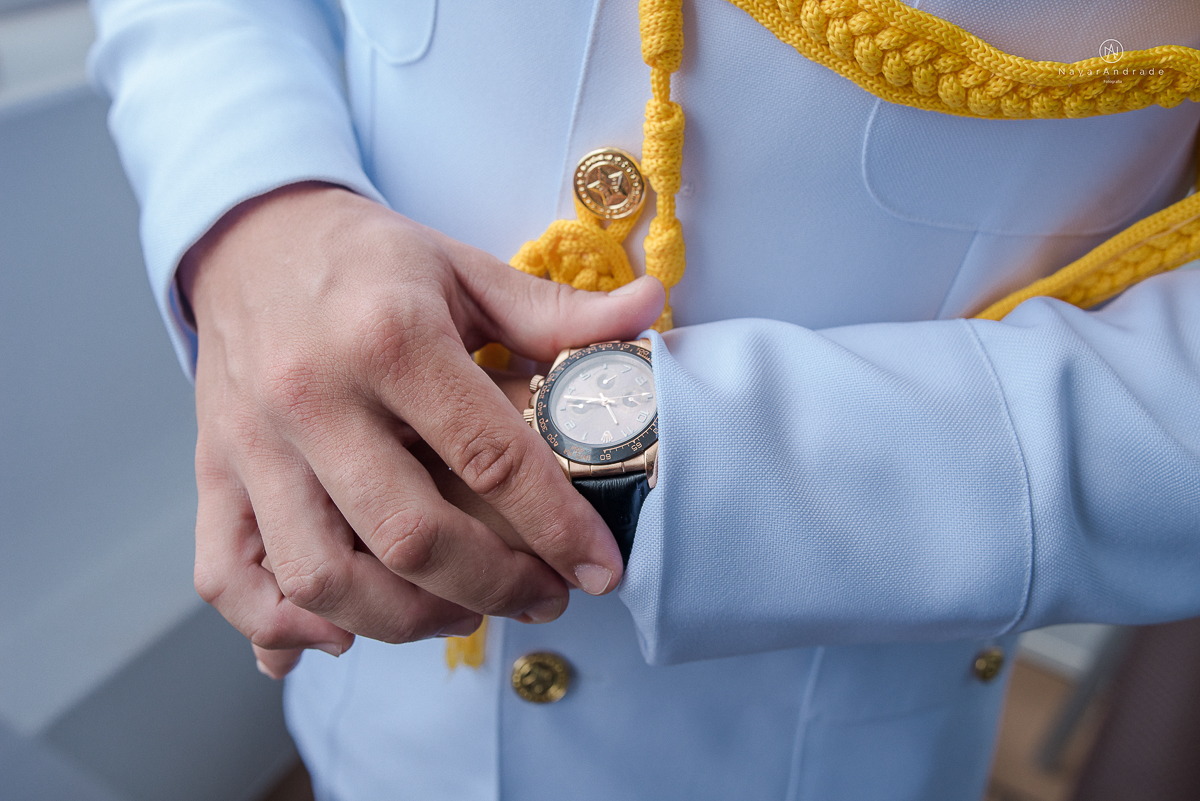 casamento no navio msc seaview noivo bombeiro usando farda fotografia feita pela fotografa nayara andrade de santos festa no navio de casamento