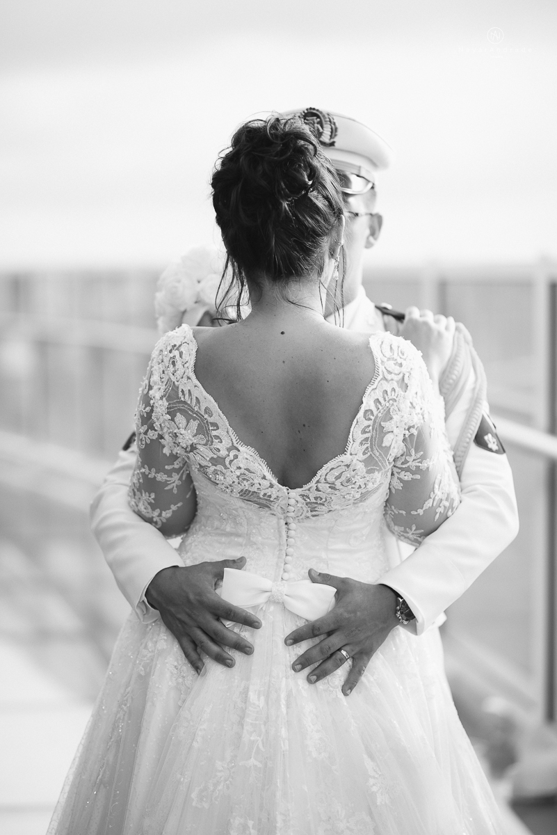 casamento no navio msc seaview noivo bombeiro usando farda fotografia feita pela fotografa nayara andrade de santos festa no navio de casamento