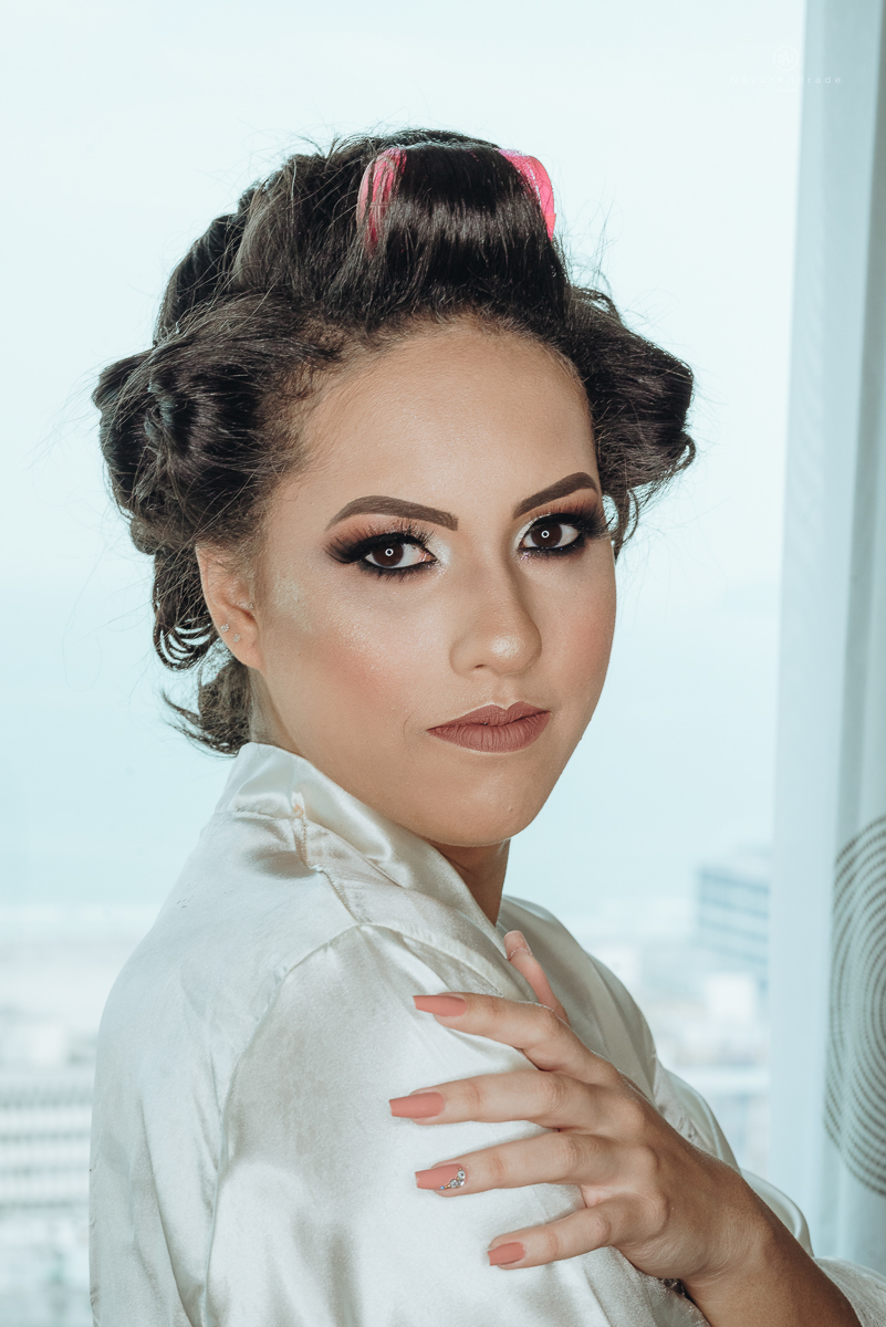 making of de noiva com Mariana Assis em hotel em Santos no novotel 