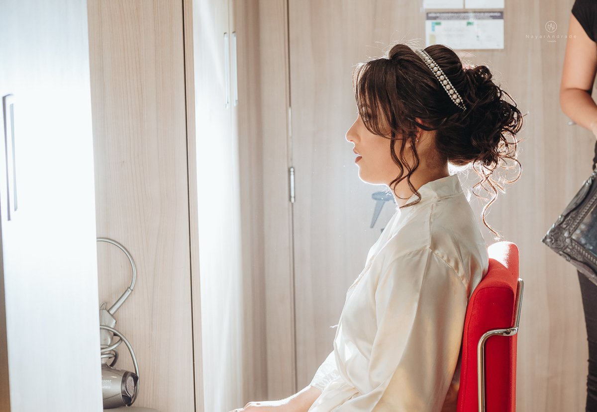 making of de noiva com Mariana Assis em hotel em Santos no novotel 