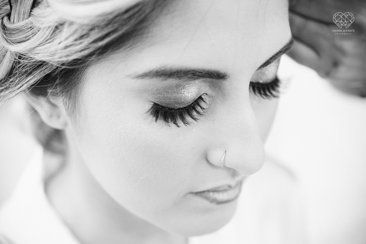 noiva linda e classica casamento de dia em um casamento ao ar livre making of de cabelo e maquiagem fotografa nayara andrade fotografa premiada
