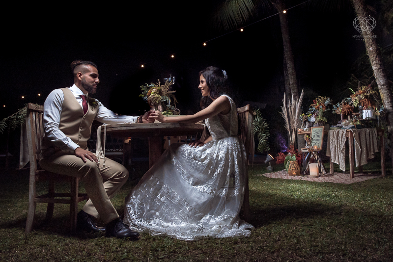 casamento editorial na praia do guaiuba guaruja decoraçao rustica mini wedding elopment fotografado pela fotografa nayara andrade fotografia prenmiada  no brasil e no mundo