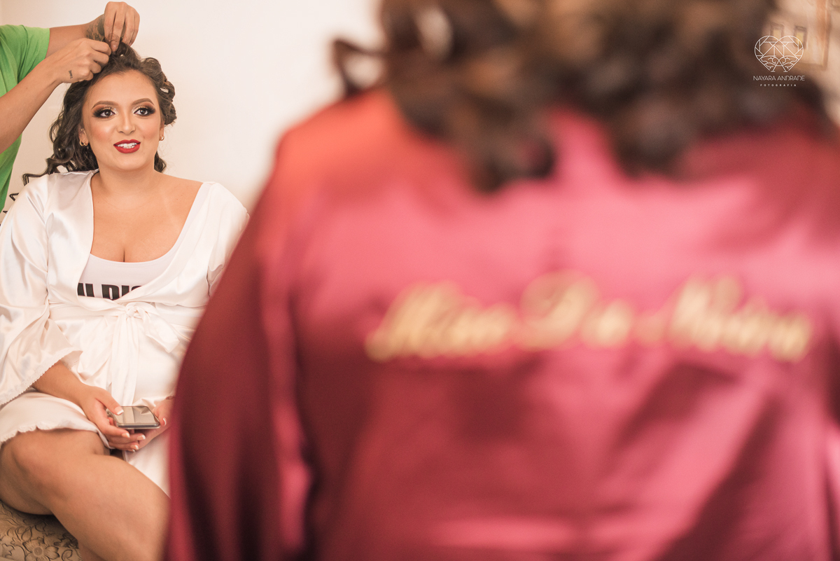 fotos de madrinhas e noiva no making of do dia do casamento team noiva nayara andrade