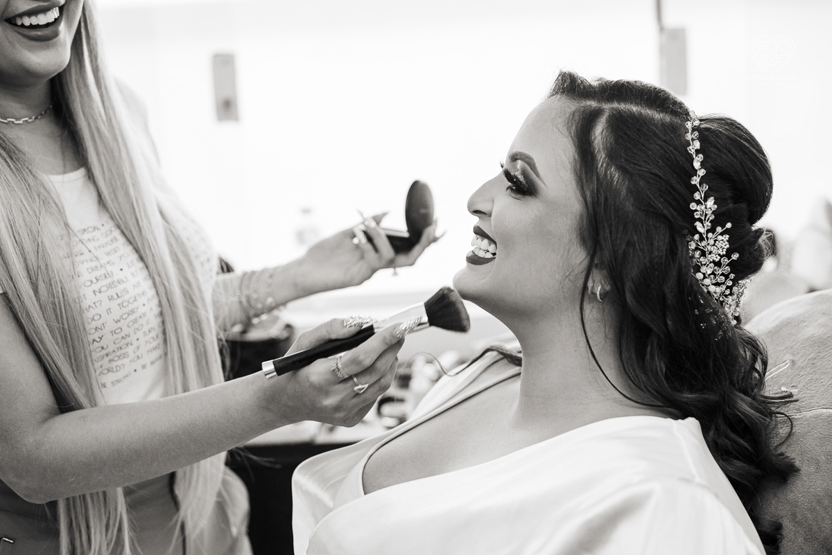 fotos de madrinhas e noiva no making of do dia do casamento team noiva nayara andrade