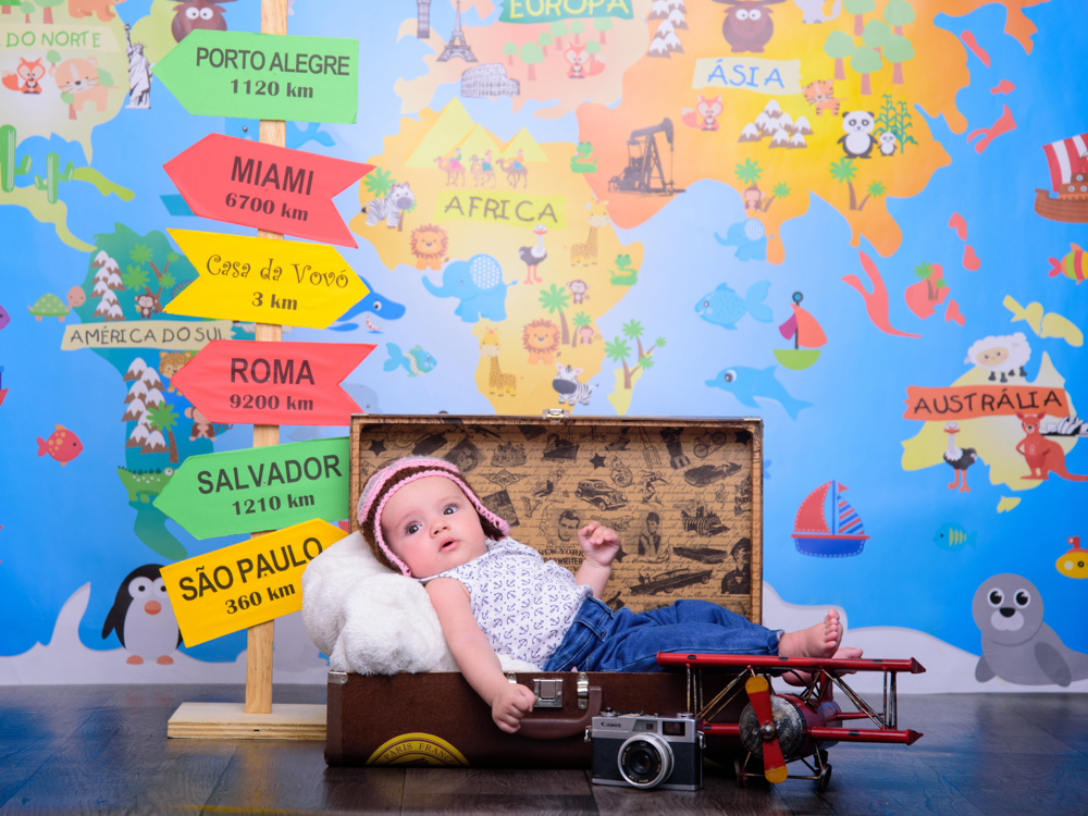 Sessão Volta ao Mundo, avião, destinos, países, estados, distância, mapa, câmera, barcos, oceano, mala.