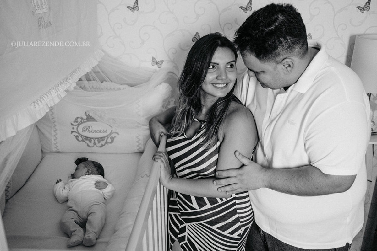 Deborah + Diogo = Laura – Ensaio Familia em casa