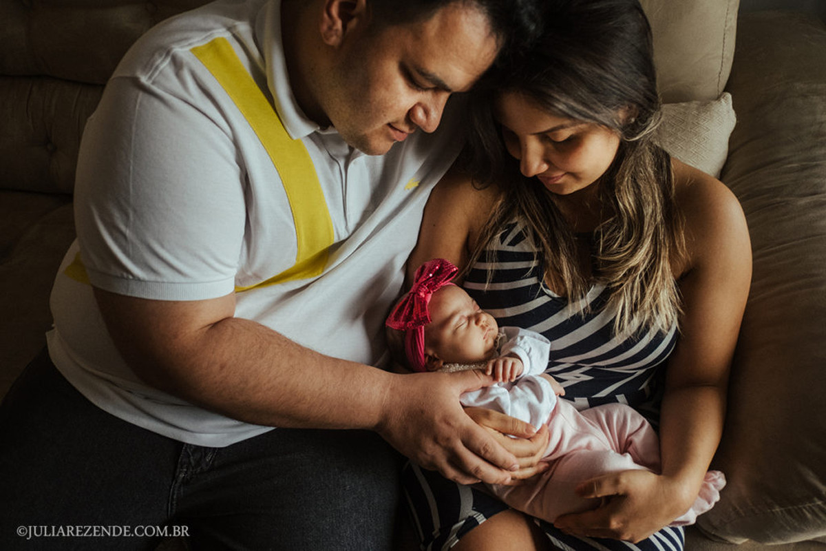 Deborah + Diogo = Laura – Ensaio Familia em casa