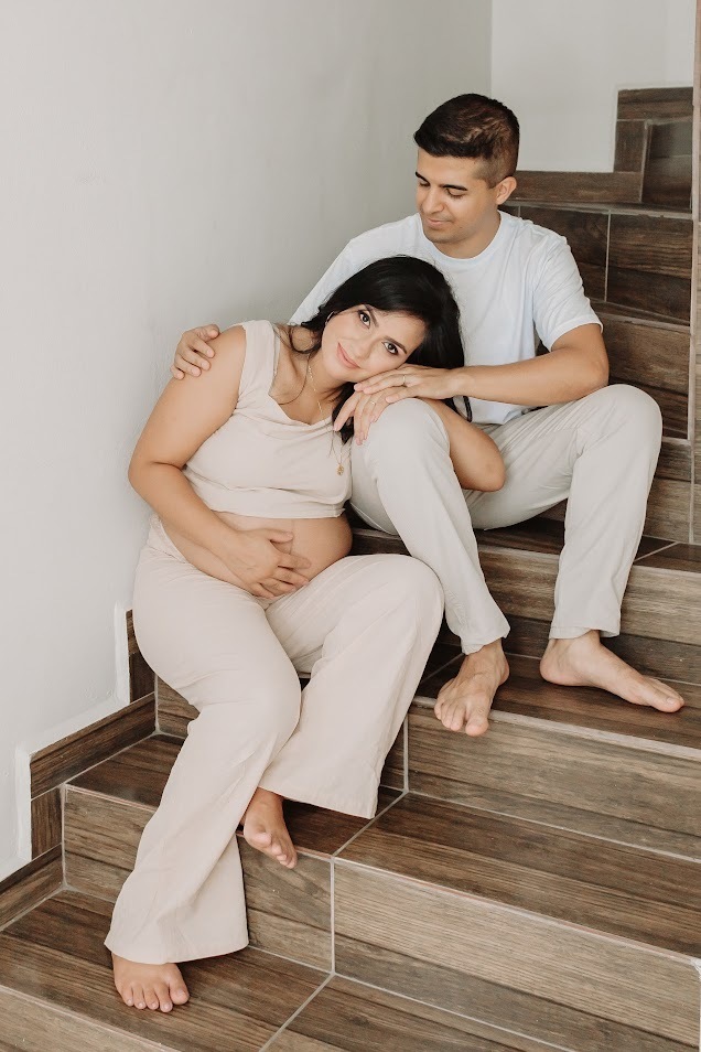 Ensaio gestante em casa