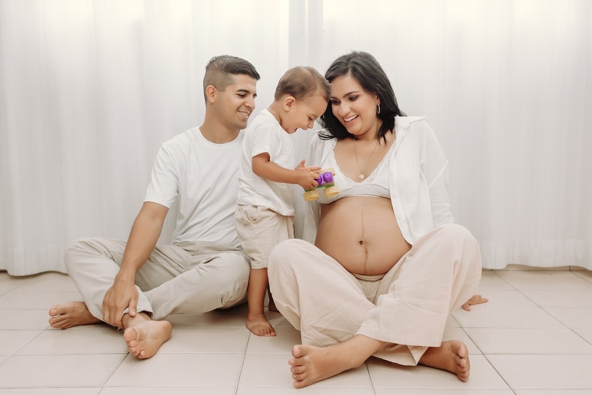 Ensaio gestante em casa