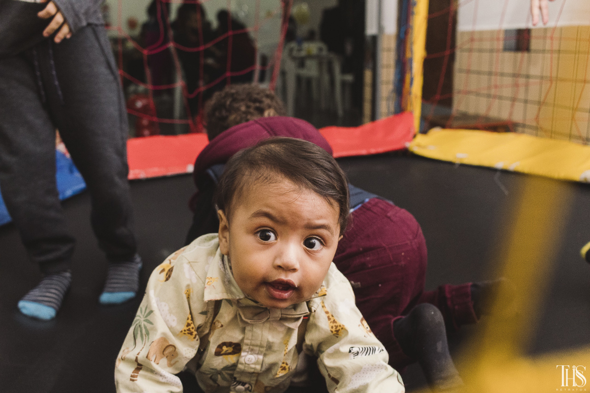Foto de bebê no pula pula - fotografa em São Bernardo do Campo