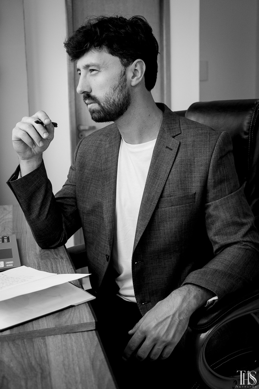 Retrato corporativo preto e branco