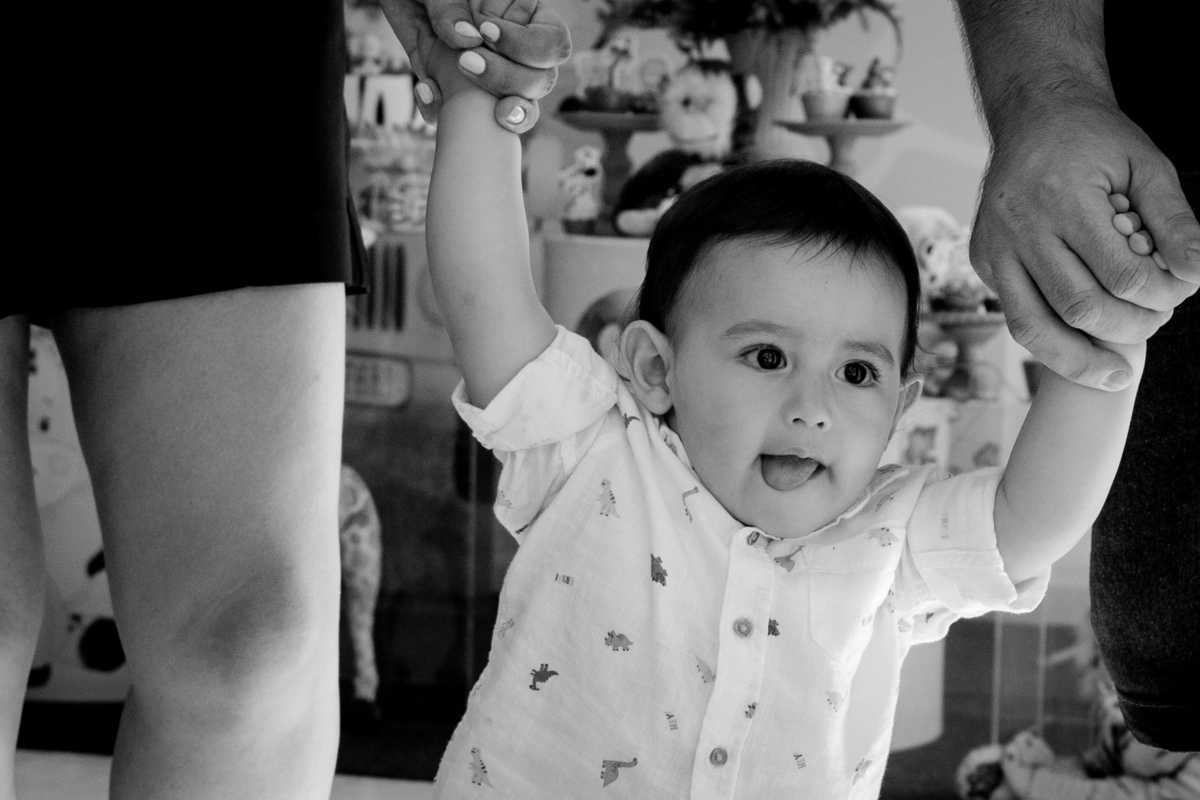 foto preto e branco criança 1 ano festa infantil - Fotografa em sbc santo andré abc