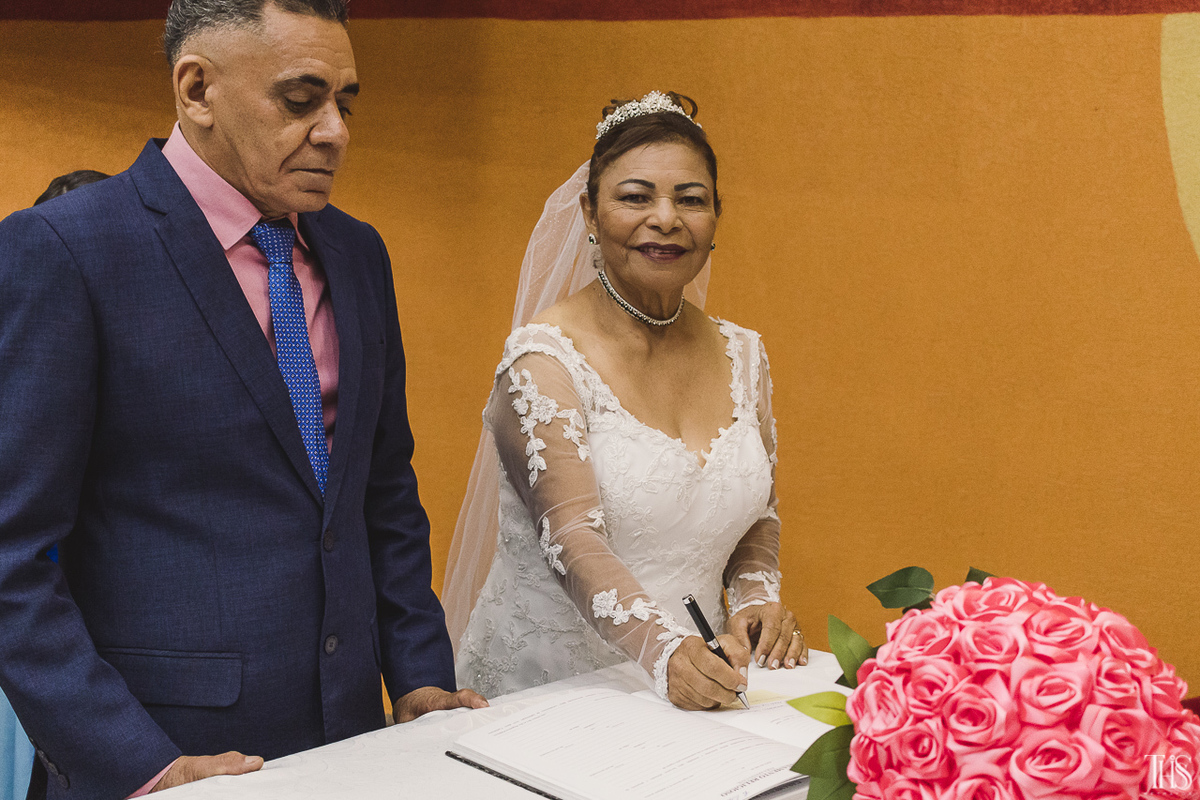 Noiva sorrindo pra câmera - Fotografa em SBC