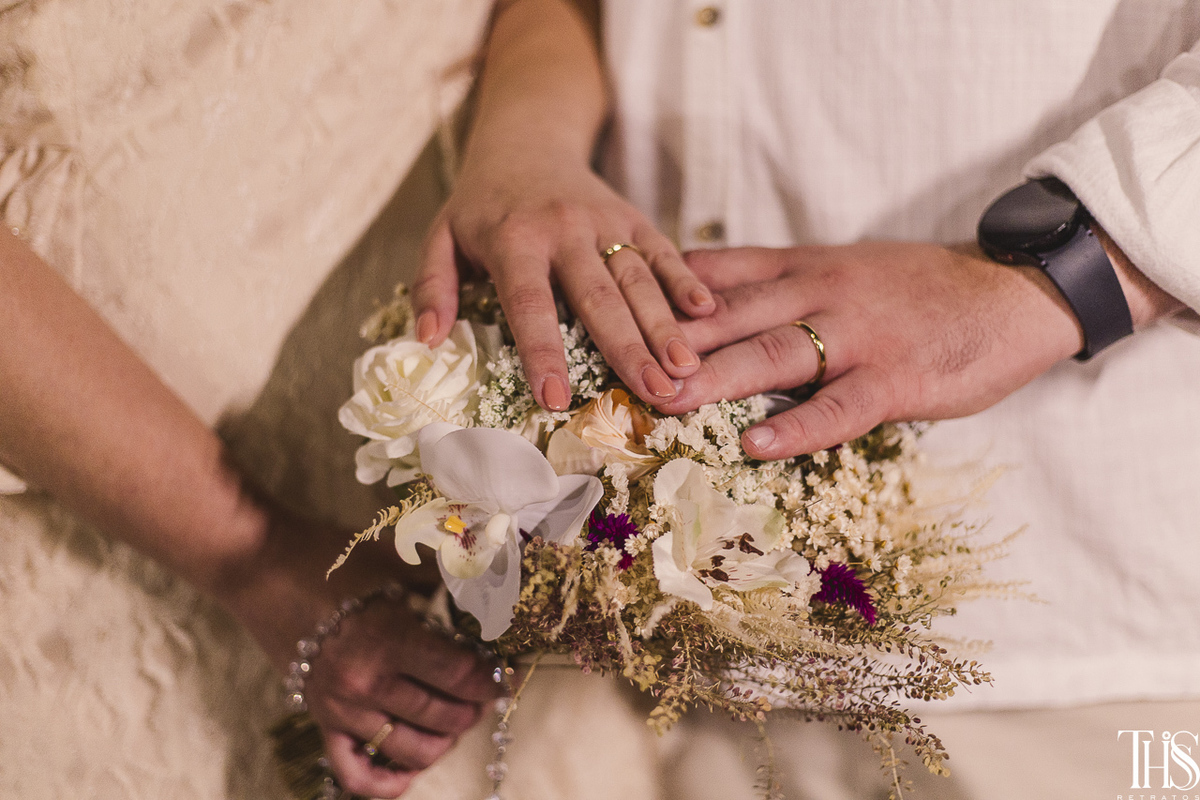 Foto de detalhe de casamento