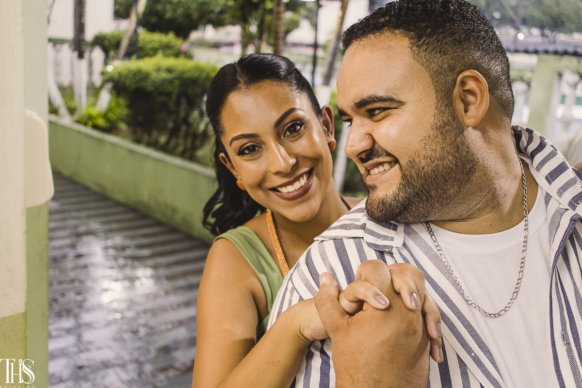 Mulher e homem sorrindo - Fotografa em SBC