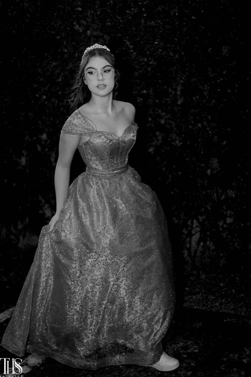 ensaio de debutante foto em preto e branco em sbc