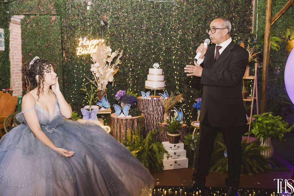 avó cantando para debutante - fotografa em sbc sp