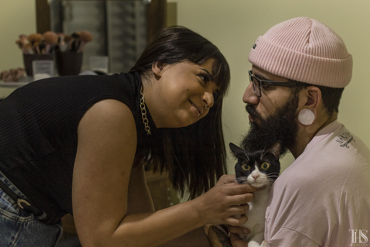 Ensaio casal com seu pet gatinho em São Bernardo do Campo SP
