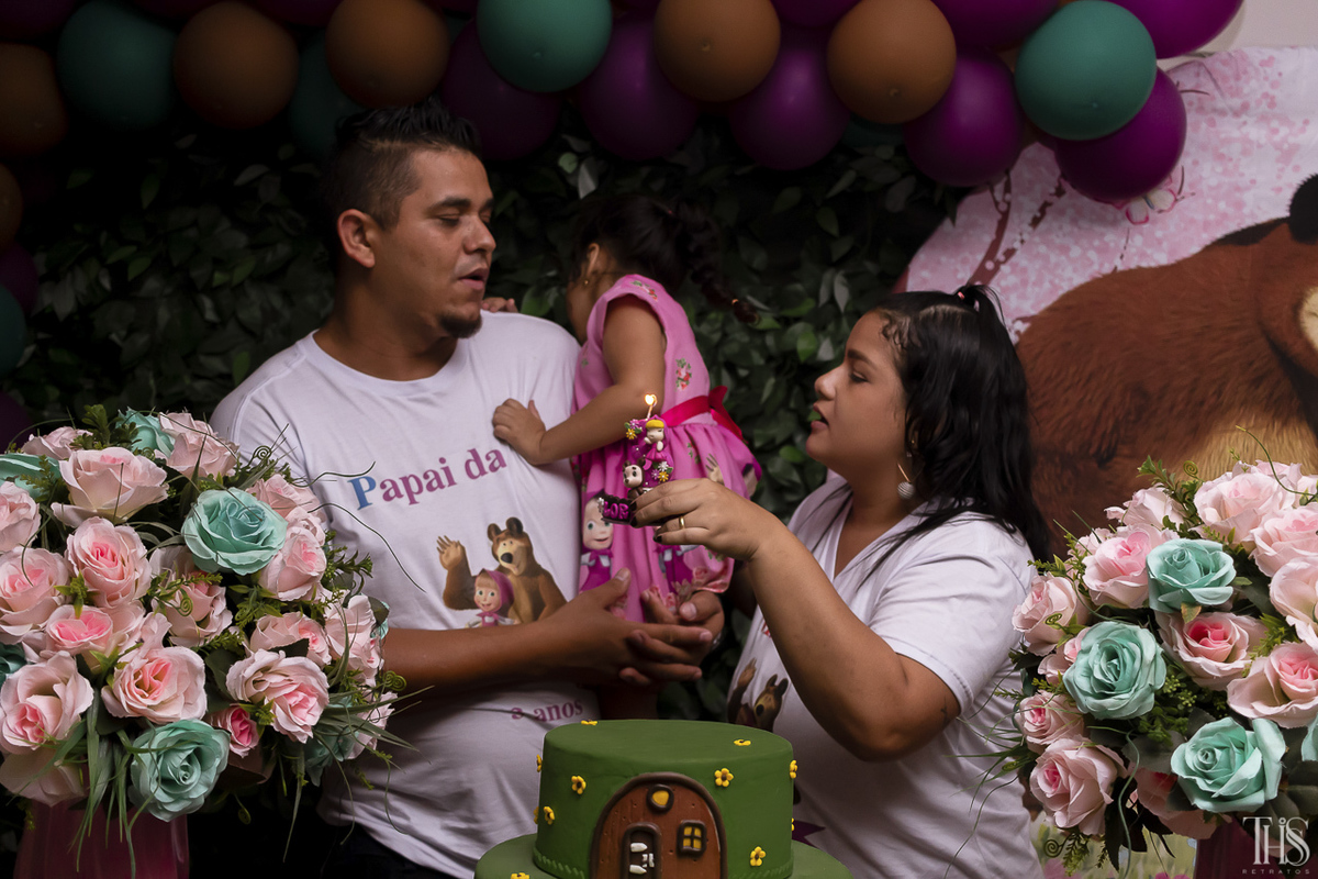 Criança com medo da velinha em festa infantil na cidade de Santo André - SP