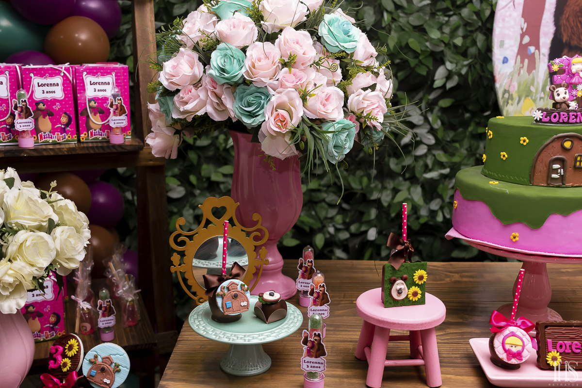 Decoração de festa masha e o urso em santo andré