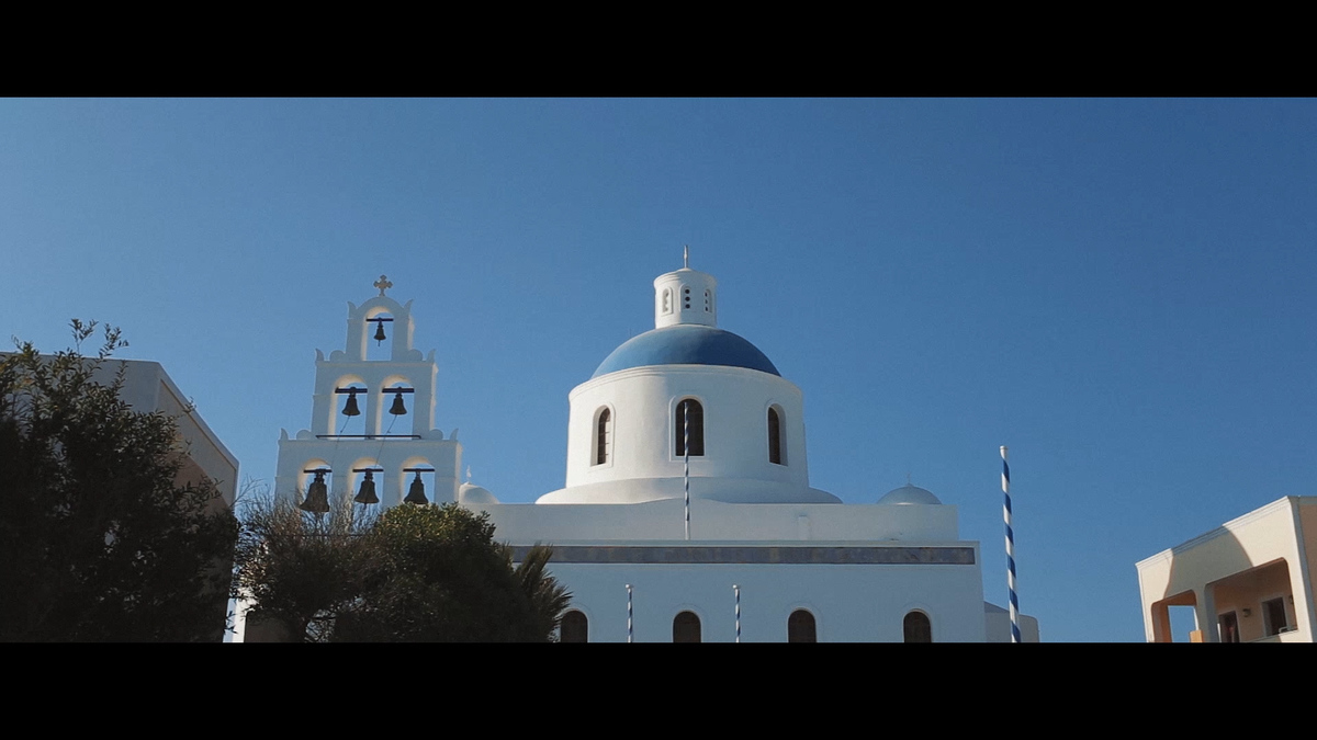 FOTOGRAFIA DA IGREJA OIA - SANTORINI - GRÉCIA POR HRT FILMES
