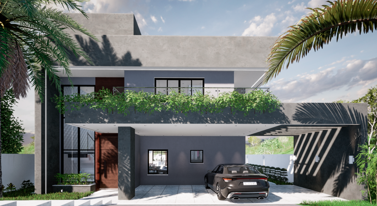 Fachada frontal diurna