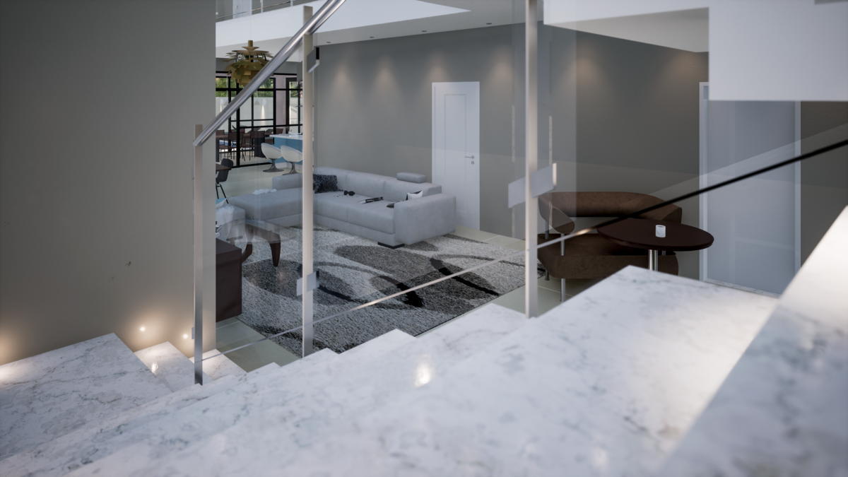 Vista patamar escada