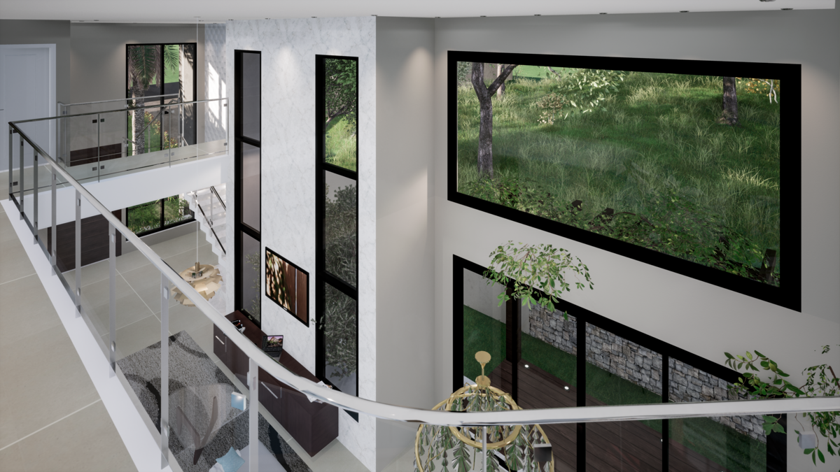 Vista superior área social