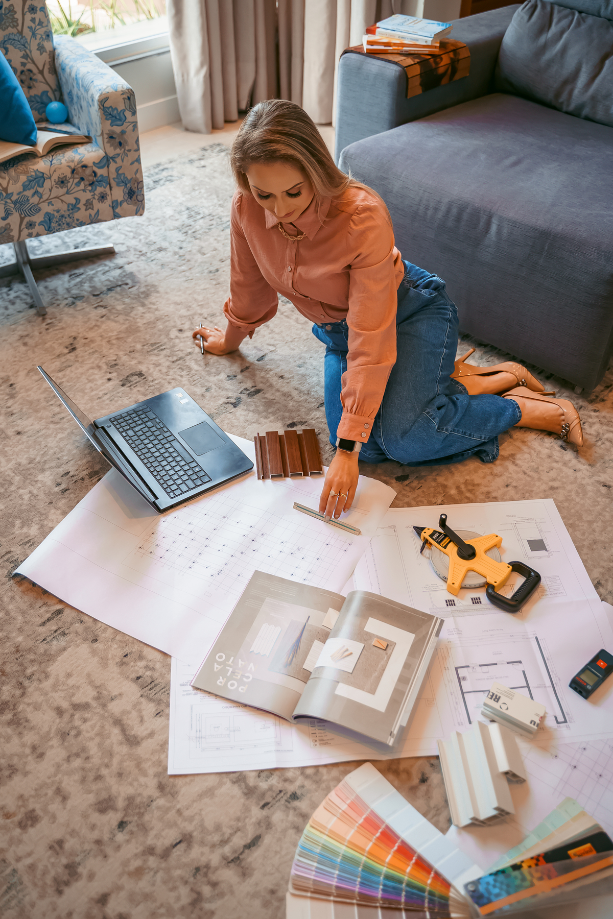 ensaio feminino empresarial profissional engenheira em tramandai em casa