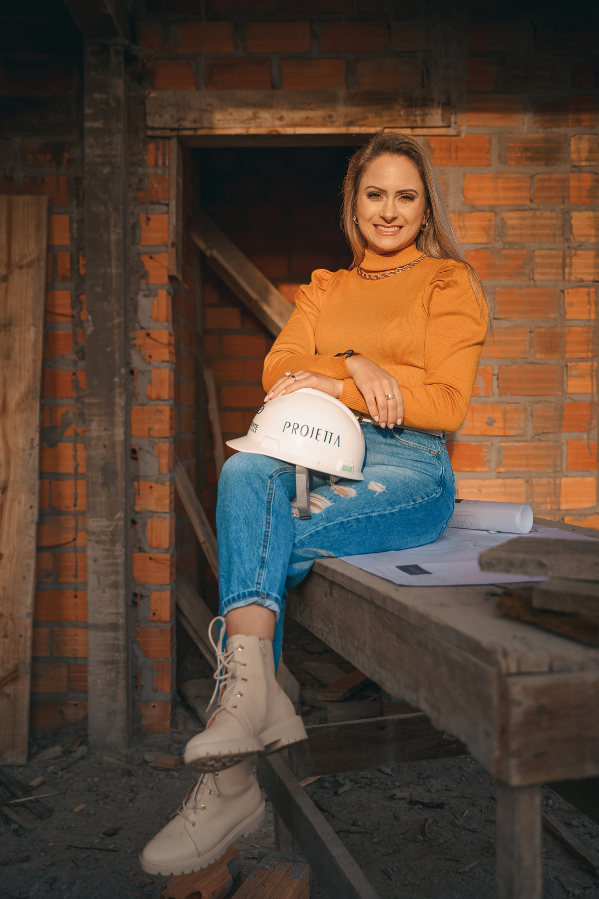 ensaio feminino empresarial profissional engenheira em tramandai na obra