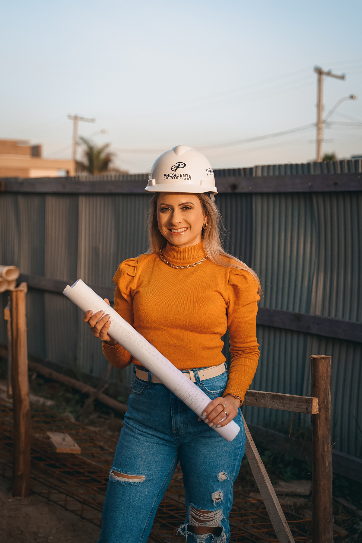 ensaio feminino empresarial profissional engenheira em tramandai na obra