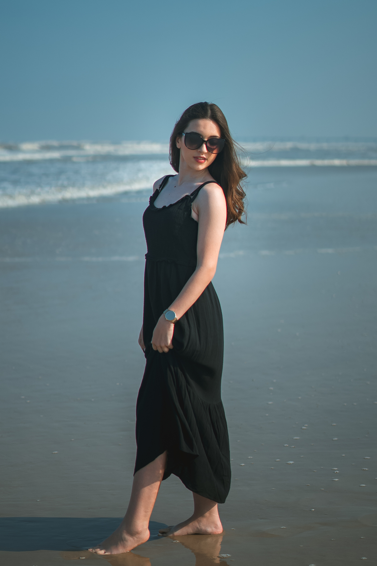 ensaio feminino na cafeteria e na praia em tramandaí ensaio interno e externo