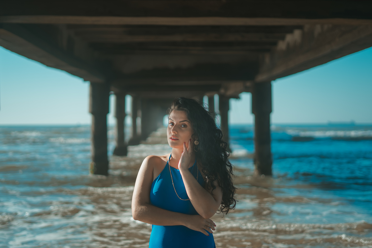 ensaio feminino externo na praia