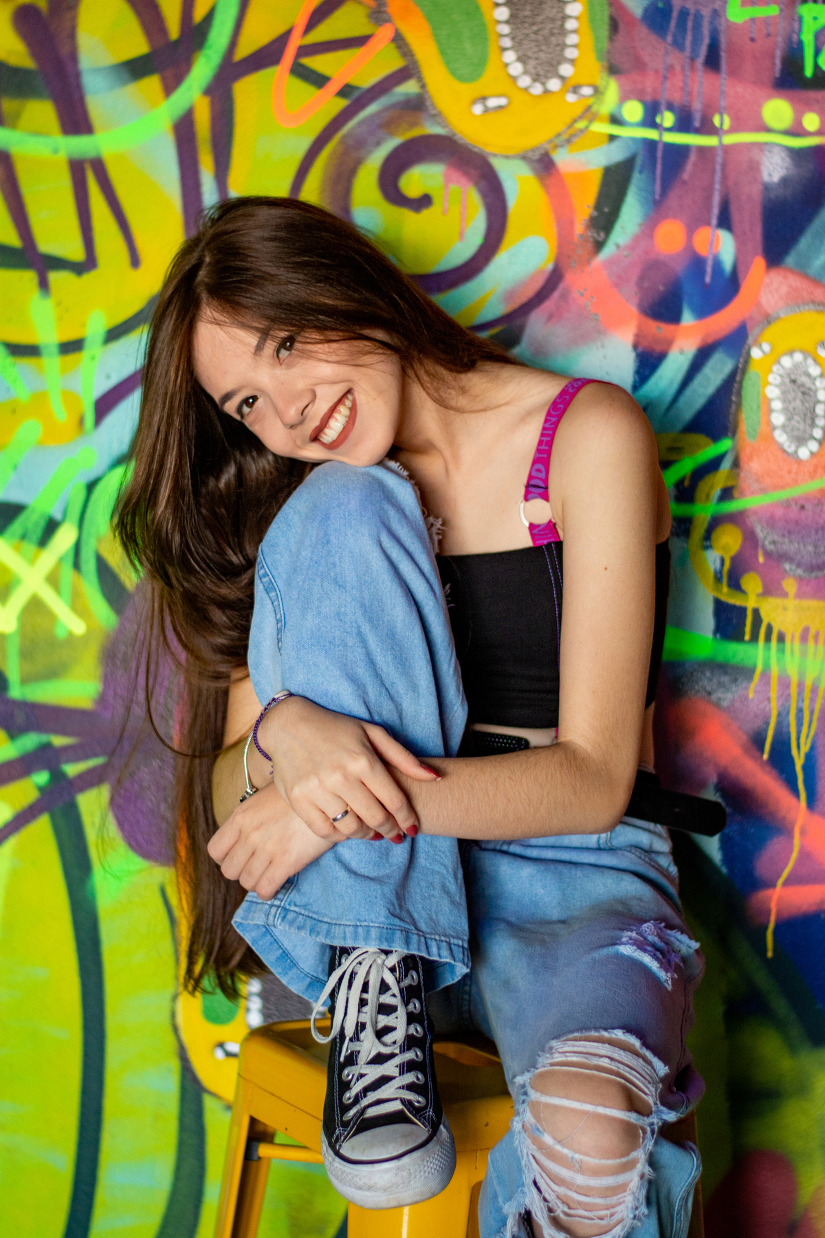 ensaio feminino interno na Ink Fusion Tattoo Bar, em Imbé-RS, fotógrafa Julia Motti Fotografia, 