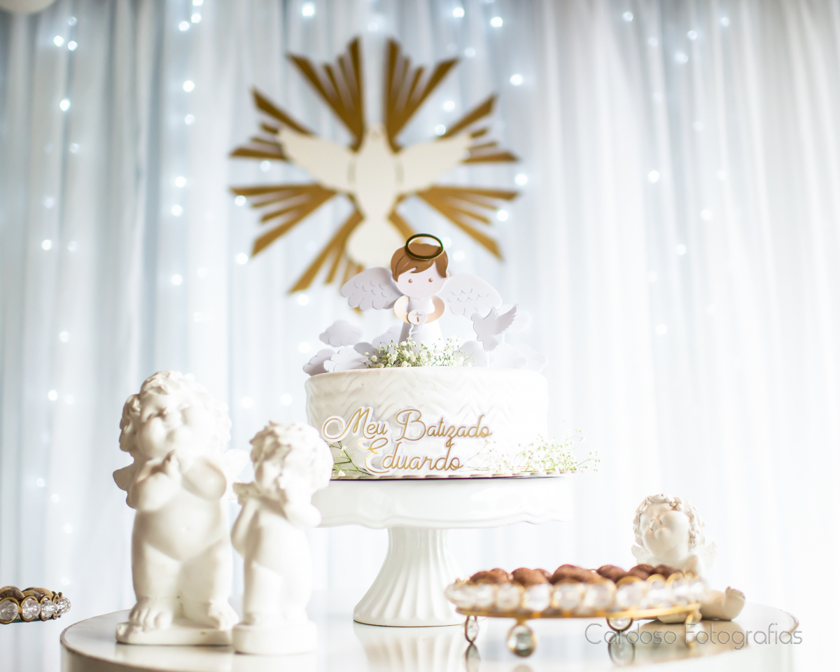 bolo de batizado para menino em Rodeio