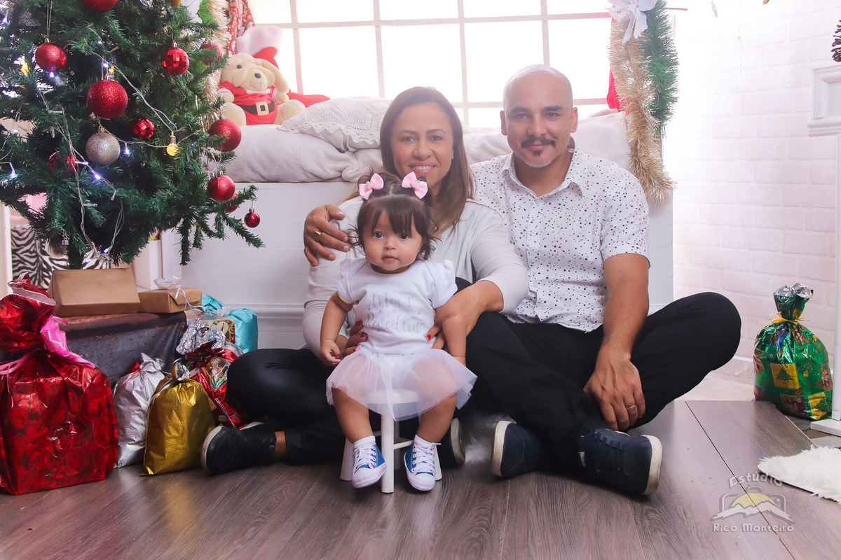 ensaio de natal em casa