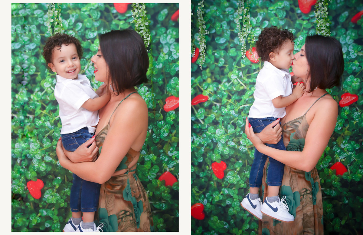MURO VERDE MAMAE E FILHO