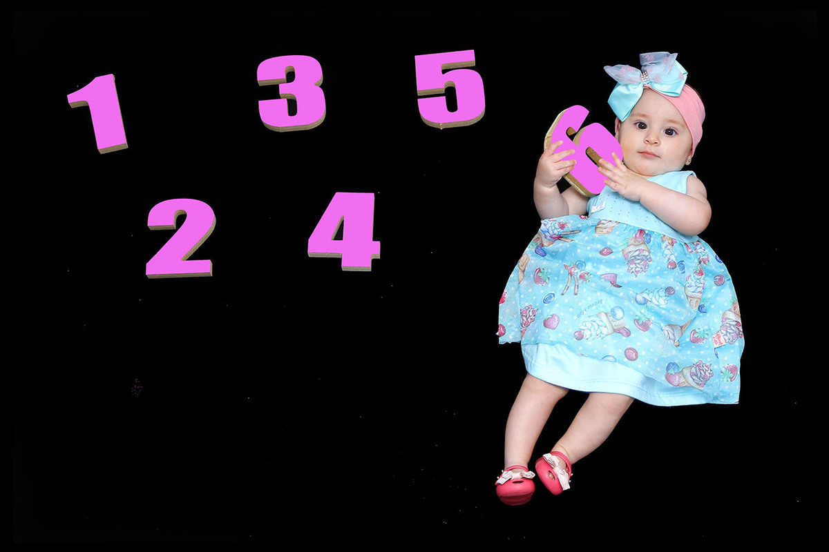 fotografia de bebes com numeros dos meses estudio rico monteiro